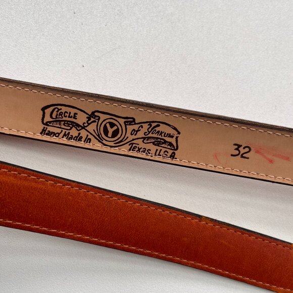 Circle Y of Yoakum Handmade Leather Western Belt – Size 32 - Picture 5 of 5